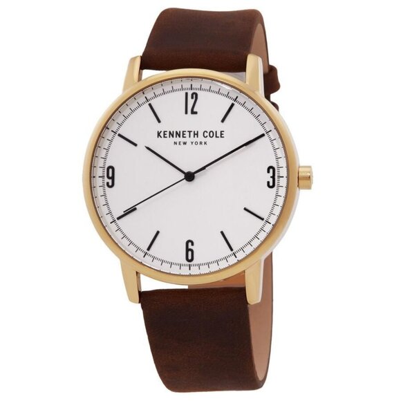NWT Authentic Kenneth Cole New York Quartz White Dial Men's Watch - Picture 1 of 3